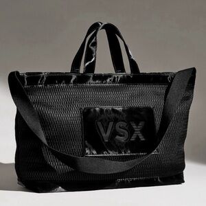 Victoria's Secret VSX Large Black Mesh Tote Travel Bag 2025 & Sequin Cosmetic